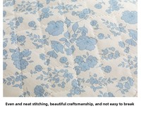 Housse de Bible matelassée en coton à motif floral avec logo personnalisé pour femme, petite pochette de rangement portable, sac fourre-tout anti-poussière avec fermeture éclair pour livre de prières