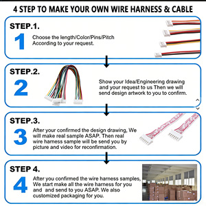 맞춤형 <span class=keywords><strong>2</strong></span>핀/4핀 1.25mm 배선 하네스 LED 커넥터 케이블 (전원 어댑터/전자 기기용) - Product Image 6