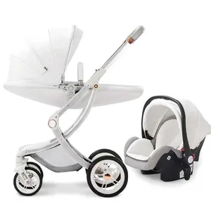 厂家热销婴儿车铝合金慢跑者3合1豪华0-36个月新生儿带座椅婴儿折叠婴儿车