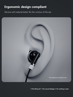 Earphone Mono Sekali Pakai Berkabel Satu Telinga 3.5Mm Sampel Gratis Earphone Maskapai Bass