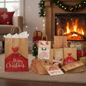 Sacchetti Regalo Natalizi Grandi Peiyong Modello 52034 per Regali Festivi, Confezioni Natalizie, Articoli per le Festività - Product Image 3