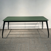 Ensemble de table et chaises de salle à manger en fer, style industriel moderne, table rectangulaire pour 4 personnes, meubles durables pour la maison, cuisine, restaurant