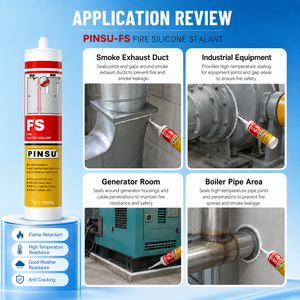 Adhésif ignifuge en silicone pour usine de fabrication, résistant aux hautes températures, étanche, pour tuyaux d'échappement, pâte adhésive résistante au feu - Product Image 6