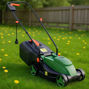 Greenworks 13.5 Inch Electric Corded <b>Lawn</b> <b>Mower</b> 12 Amp Adjustable Rotary <b>Blade</b> With Collection Box <b>For</b> <b>Lawn</b> Care - Product Image 2