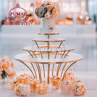 Table de gâteau ronde en acier inoxydable en métal de support moderne Offre Spéciale pour la décoration d'événement de mariage