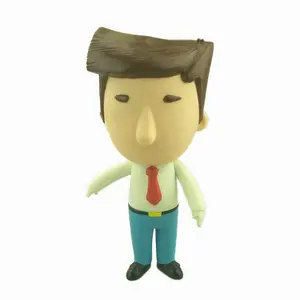 Figura de ação de plástico 3d de desenhos animados, figura em miniatura brinquedo