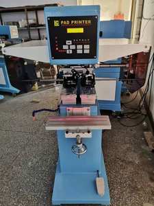 コートハンガータンポ印刷機用レーザーライト付きガーメントネックラベル2色パッド印刷機 - Product Image 2