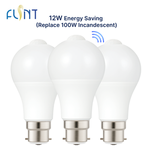 Bombilla LED de 12W con Sensor de Movimiento, Detector de Movimiento por Radiación Infrarroja, Luz de Seguridad AC230V B22, Bombilla con Sensor de Movimiento <span class=keywords><strong>PIR</strong></span>, CE - Product Image 1