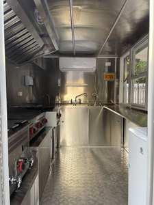 Camión de comida móvil de pizza pequeña personalizado de 10 pies, remolque de furgoneta de 220V, cocina completa equipada para concesión de comida rápida, perritos calientes, dulces, patatas fritas - Product Image 5