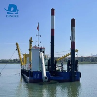Dredger Apung Bermesin Diesel DINGKE 4-6-8 inci dengan Pompa Hisap dan Pompa Pasir Hidrolik Kecil