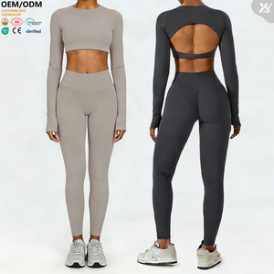 XW-ACX8002+ACK8002-1 Nuovi Arrivi Abbigliamento Sportivo da Donna per <span class=keywords><strong>Palestra</strong></span>, Completo Fitness Personalizzato, Set Yoga 2 Pezzi - Product Image 1