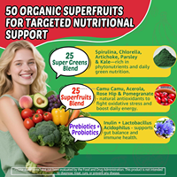 Gummies Super Fruits & Super Légumes Combo 25 Fruits 25 Légumes Saveur Baies Mixtes Complément Alimentaire Quotidien à Large Spectre