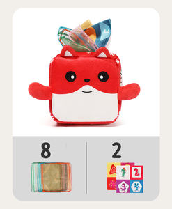 Juguetes de aprendizaje educativo para edades tempranas Montessori, juguetes sensoriales para bebés que juegan con caja de pañuelos blandos de alto contraste - Product Image 6