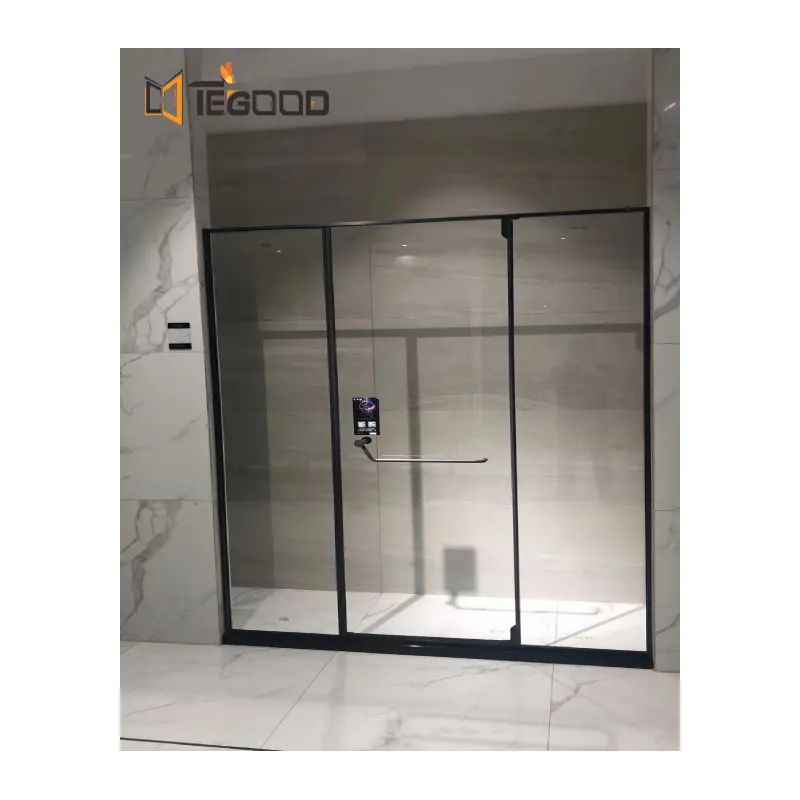 浴室のための現代様式の緩和されたガラスステンレス鋼の引き戸のシャワードア