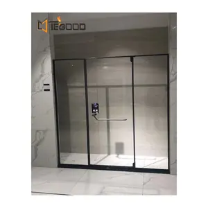 浴室用现代风格钢化玻璃不锈钢滑动淋浴门