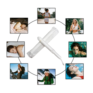 <span class=keywords><strong>Tampones</strong></span> de Algodón Orgánico en Caja de Cartón, Tamaño Compacto para Viaje, con <span class=keywords><strong>Aplicador</strong></span> de Punta Redondeada Suave, Ecológicos y Biodegradables para Mujeres - Product Image 6