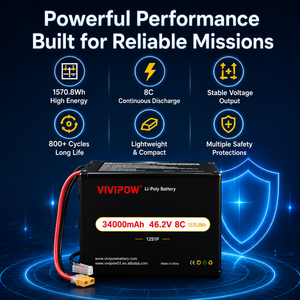 Batterie LiPo robuste 34000mAh 46.2V 8C pour drone agricole de semis et d'épandage - Product Image 2