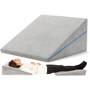 Almohada de <span class=keywords><strong>Cuña</strong></span> de Cama 3 en 1, Espuma Viscoelástica Lavable a Máquina, <span class=keywords><strong>Reflujo</strong></span> Ácido <span class=keywords><strong>para</strong></span> Dormir, Antirronquidos, Ángulo de Inclinación, Afinable - Product Image 1
