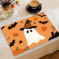 Nouveau Set de Table Marron Halloween Prix Usine, Dessous de Plat et Napperons Anti-Brûlure et Anti-Huile pour une Ambiance Festive à la Maison
