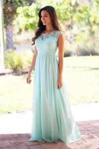 <span class=keywords><strong>Abiti</strong></span> <span class=keywords><strong>da</strong></span> <span class=keywords><strong>damigella</strong></span> d'onore lunghi in Chiffon di pizzo con scollo a illusione <span class=keywords><strong>abiti</strong></span> <span class=keywords><strong>da</strong></span> <span class=keywords><strong>damigella</strong></span> d'onore su misura taglia/colore menta - Product Image 2