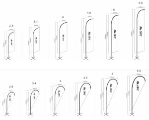 Drapeau à plumes personnalisé CATC imprimé sur mesure |   Tissu tricoté warp de 110 g, <span class=keywords><strong>poteau</strong></span> en alliage d'aluminium |   Promotions portables certifiées CE pour l'extérieur - Product Image 4