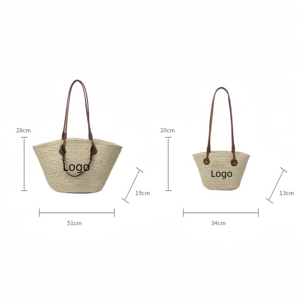 Sac fourre-tout d'été en paille naturelle grande capacité 2026 avec fermeture éclair, élégant, pour <span class=keywords><strong>femme</strong></span>, plage, trajets quotidiens, décontracté, mode rétro - Product Image 6