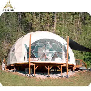 Prefab Huis 850G Pvd 6M Ronde Sheaped Tent Dome Tenten Voor Vier Seizoenen