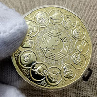 Pièce de monnaie en cuivre personnalisée, design mignon sur le thème de la panda chinoise, pièce de collection ronde en métal de haute qualité, technique d'estampage, souvenir