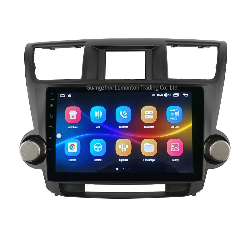 Android 9.0 Quad Core 1+16GB Car DVD Stereo Radio For Toyota Highlander 2009 2010 2011 2012 2013 2014 10 inch