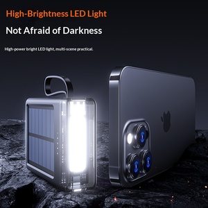 Batería Externa Portátil Compacta de Plástico con Energía Solar de 10000 mAh, Luz LED Integrada y Cable de Carga - Product Image 4