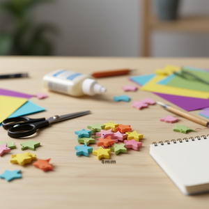 Accessorio in Legno a Forma di Stella Ilan 20mm 15pz per Decorazioni Artigianali - Product Image 2