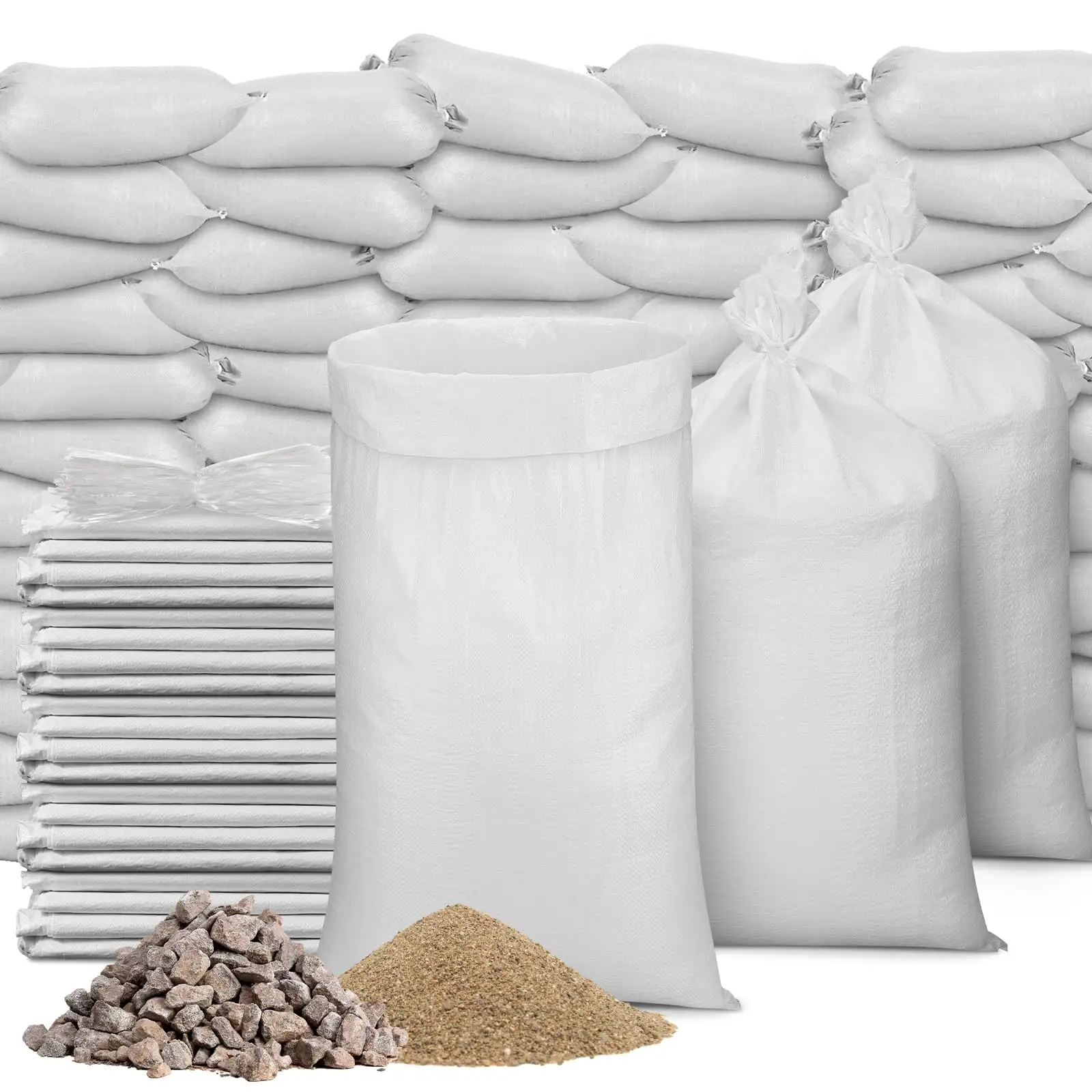 Großhandel Anpassung 25 kg 50 kg leere pp-gewebte Polypropylen-Beutel Sandbeutel