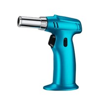 Briquet torche électronique multifonctionnel coupe-vent, allumage électronique, flamme jet de gaz butane, rechargeable, portable, briquet torche personnalisé pour cigares