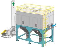 Collecteur de poussière à jet pulsé avec moteur, modèle industriel autonome à dépose par le haut pour ateliers de travail du bois 380V Chine