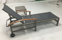 Chaise longue moderne en aluminium de qualité supérieure, résistante, de qualité hôtelière, pour usage extérieur, plage, terrasse, villa de luxe, spa