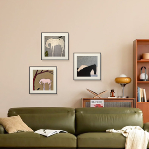 Art mural texturé minimaliste moderne |   Peinture décorative pour hôtel |   Papier haute densité 360 g/m² |   Encre écologique |   Encadré | - Product Image 6