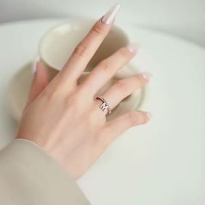 Anillo con Inicial Dylam Talla 6-9 para Mujer, Plata de Ley 925, Letras A-Z, 26 Alfabeto, Circonita Cúbica 5A, Anillos de Joyería Fina de Moda - Product Image 6