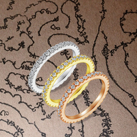 Oahlan Dames 925 Sterling Zilveren Trouwring 2Mm Verlovingsjuwelen Met Zirkoon Valentijnsdag