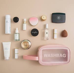 Tùy chỉnh du lịch trong suốt Túi mỹ phẩm dây kéo vệ sinh công suất lớn công cụ trang điểm - Product Image 3