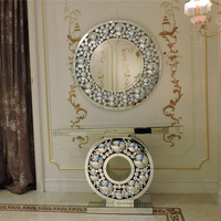 Meuble miroir de haute qualité, nouveau design, vente chaude, table console miroir, vente directe d'usine, nouveau design, décoration de salon