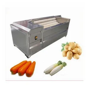 Automatic brush cleaning machine carrot peeling cleaning equipment