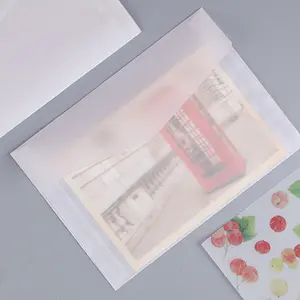 Großhandel Custom Glass ine Einladung karten Trans lucent Pergament Pergament Papier umschlag