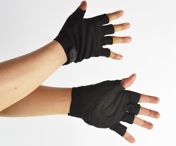 Детские профессиональные кожаные короткие перчатки из микрофибры, велосипедные перчатки с открытым дизайном, дышащие пользовательские спортивные защитные перчатки для рук