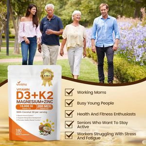 Complément Avancé Magnésium Zinc VivoNu 180 Capsules Mélange Vitamine D3 K2 pour la Récupération Musculaire et le Soutien des Performances Athlétiques - Product Image 5