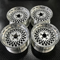 Jantes en alliage forgé sur mesure 2 pièces 15 16 17 18 pouces 5*120 Mesh, jantes de voiture à déport profond, style vintage racing pour E30M3 E24 E28 E34