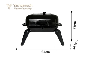 Portable outdoor barbecue grill meat and skewer roasting charcoal barbecue <b>rack</b> camping portable barbecue grill - Product Image 1
