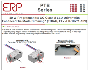ลดราคาพิเศษ PTB30W-0700-42-FN ERP AC-DC ไดรเวอร์ LED แบบตั้งโปรแกรมได้ 30W 120-277VAC Class2 IP20 รับประกัน 5 ปี - Product Image 3