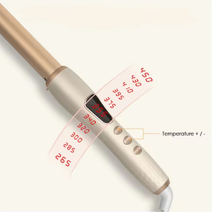 Baril en céramique professionnel <span class=keywords><strong>25</strong></span> <span class=keywords><strong>MM</strong></span> bigoudi en gros fers bouclés vague bigoudis baguette cheveux <span class=keywords><strong>fer</strong></span> <span class=keywords><strong>à</strong></span> friser avec LCD - Product Image 3