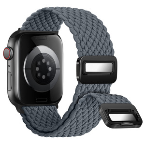 Bracelet en nylon tressé élastique pour <span class=keywords><strong>Apple</strong></span> <span class=keywords><strong>Watch</strong></span> 45 mm 49 mm, boucle magnétique, bracelet en nylon pour iWatch Series 11 10 <span class=keywords><strong>SE</strong></span> Ultra - Product Image 3