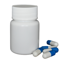 Flacons à pilules en plastique blanc PE-HD de 70ml Flacon pharmaceutique pour comprimés à capsules Logo et couleur personnalisés